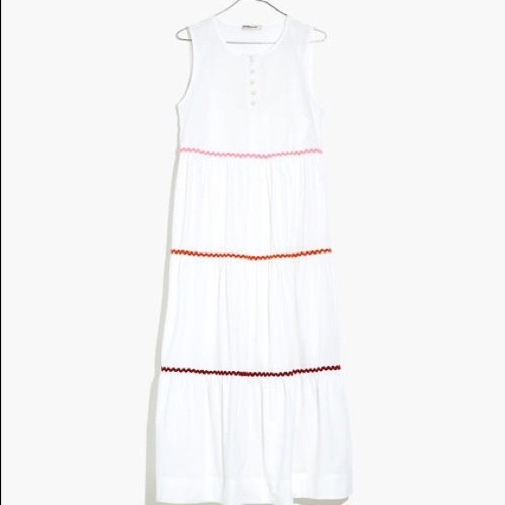 MADEWELL Rickrack Cattail Tiered Dress Size Medium - Picture 3 of 12